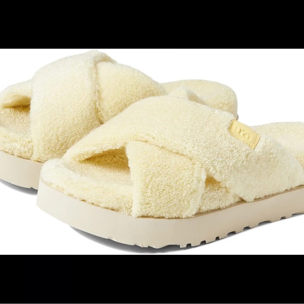 UGG Fuzz Sugar Terry Cross Slide